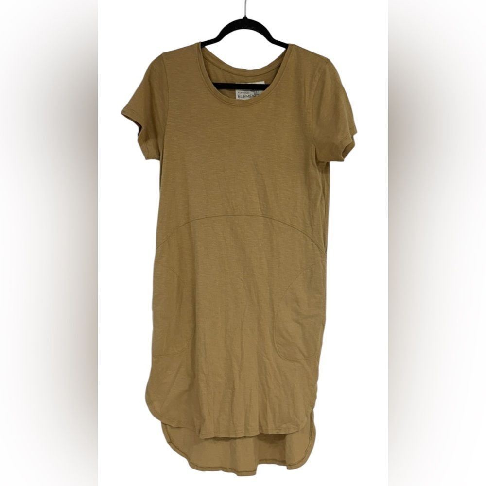 Foxwood Elements Bay Dress w Side Pockets. Size 8. 100% Cotton. Khaki Brown.